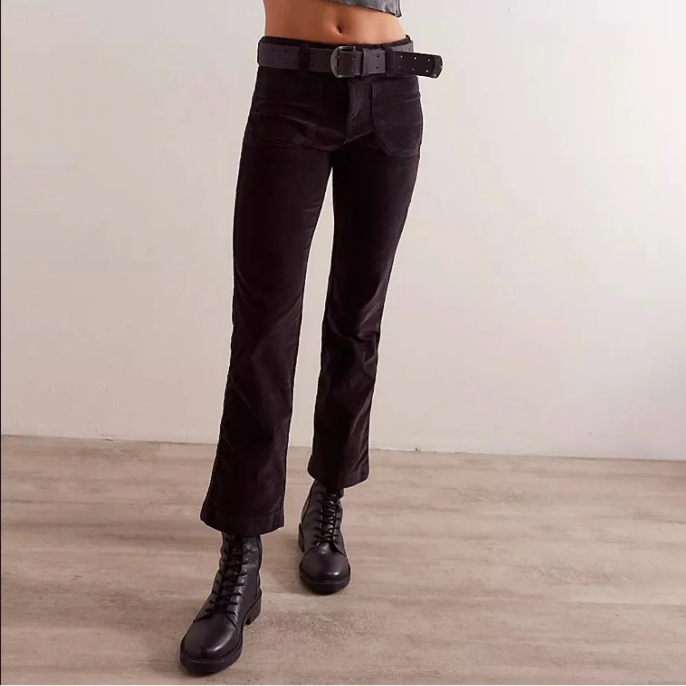 Free People High Time Velvet Kick Flare Pants NWOT